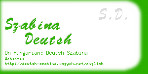 szabina deutsh business card